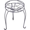 13" Round Metal Plant Stand, Matte Black
