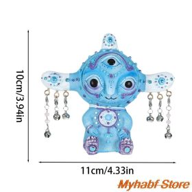 DIY Alien/Fairy/Elf Resin Statue Model Garden Alien Sculpture Desktop Ornaments Figurine Garden Home Decor Crafts Gifts 10 x 10 x 4cm (Style: 1)