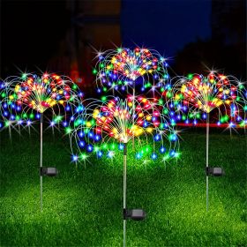 1 Pack Solar Firework Light Outdoor, IP65 Waterproof Solar Garden Flower Lights With 8 Lighting Modes (Color: Multicolor, Size: 8 Modes, 60 LEDS)