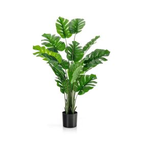5 Foot Artificial Tree Faux Monstera Deliciosa Plant for Home Indoor and Outdoor (Quantity: 1)