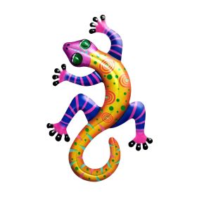 1Pc Gecko Wall Art, (material: Metal Gecko Inspirational Wall Art Decor)