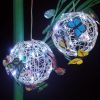1pc Butterflies On Hanging Ball Solar Lamp