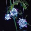 1pc Butterflies On Hanging Ball Solar Lamp